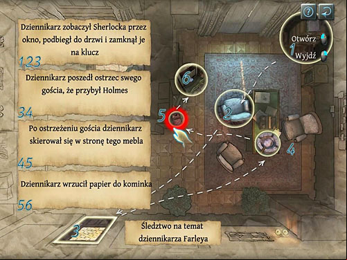 So click on a dropped book - Locate a Hidden age | O. Farleys Office - O. Farleys Office - The Testament of Sherlock Holmes Game Guide
