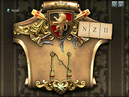To make N, double click a middle hole, to which middle row is attached - Get to Judges Secret Room | Explosion in Becketts Residence - Explosion in Becketts Residence - The Testament of Sherlock Holmes Game Guide