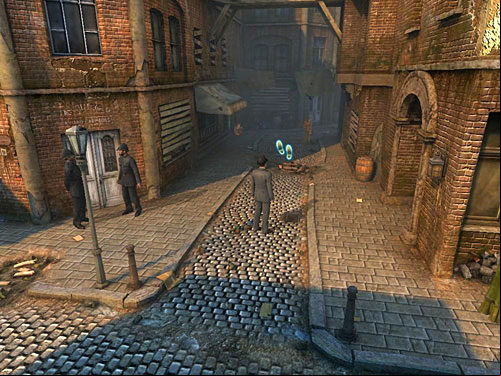 Getting on a main street, go forward and turn right on a first street cross, which is a Bucks Row - Convince Danny | Hideout in Whitechapel - Hideout in Whitechapel - The Testament of Sherlock Holmes Game Guide
