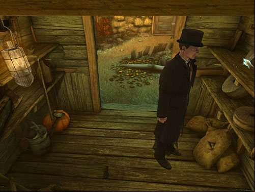 Return to shed - Check a Broken Floorboard | A Fire in Sawmill - A Fire in Sawmill - The Testament of Sherlock Holmes Game Guide
