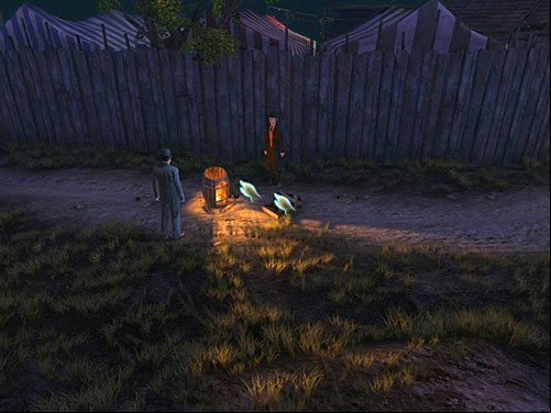 Go further left and you find a firing barrel - Launch a Cable Car | A Grand Final in the Fun Fair - A Grand Final in the Fun Fair - The Testament of Sherlock Holmes Game Guide