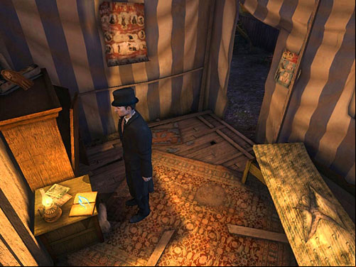 Look at a books, on the shelf next to the lamp - Open a Secret Box | A Grand Final in the Fun Fair - A Grand Final in the Fun Fair - The Testament of Sherlock Holmes Game Guide