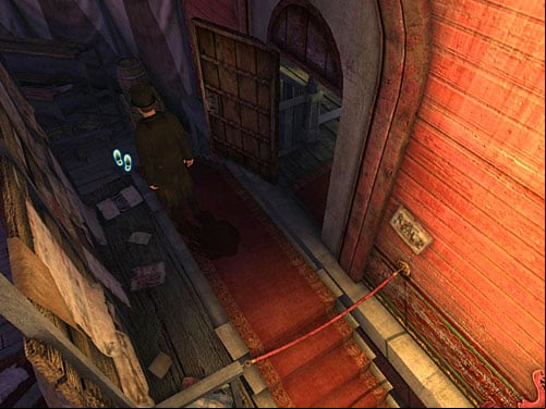 Enter the building and climb down the right side of stairs, then head to the scene - Eliminate the Prince Woodville | A Grand Final in the Fun Fair - A Grand Final in the Fun Fair - The Testament of Sherlock Holmes Game Guide