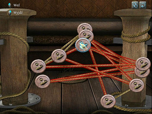 Highlighted (red) ropes are tangled, grey are free - Eliminate the Prince Woodville | A Grand Final in the Fun Fair - A Grand Final in the Fun Fair - The Testament of Sherlock Holmes Game Guide