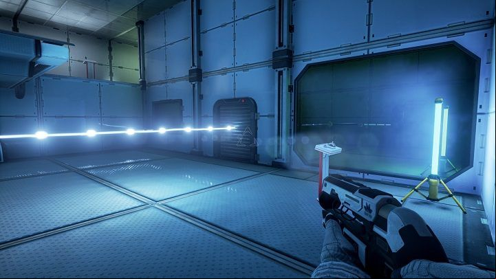 Open the door by using the device - Chapter 3 | Walkthrough - Walkthrough - The Turing Test Game Guide