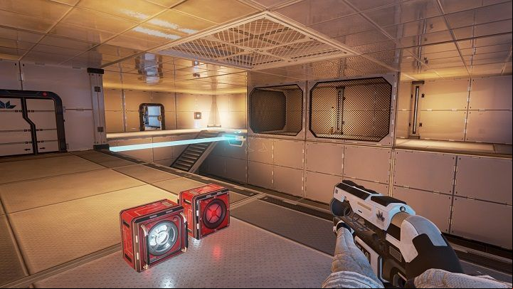 Walk on the bridge and jump to the closed door - Chapter 4 | Walkthrough - Walkthrough - The Turing Test Game Guide