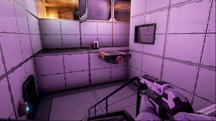 First, take the beam from the bottom and open the movable bridge - Chapter 6 | Walkthrough - Walkthrough - The Turing Test Game Guide