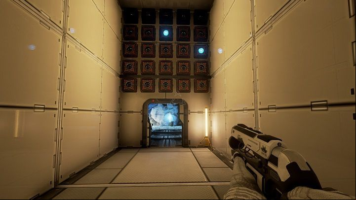 In order to open the first secret room, you have to position the energy beam in the same way as in the screenshot above - Secret rooms | Walkthrough - Walkthrough - The Turing Test Game Guide