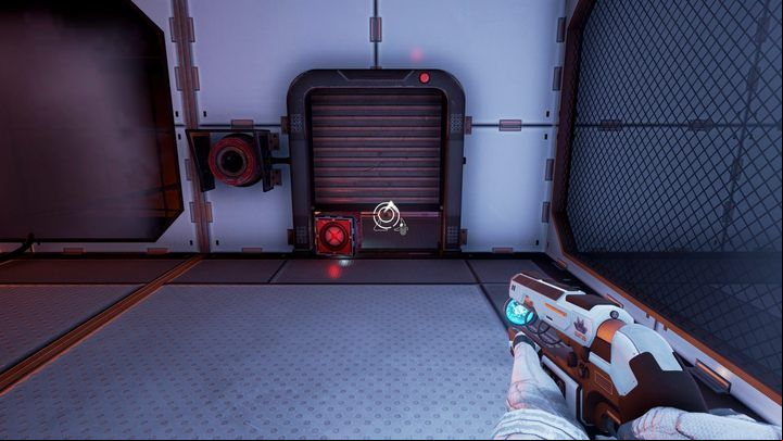 Enter the room on the left side and collect the container with the beam - Secret rooms | Walkthrough - Walkthrough - The Turing Test Game Guide
