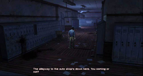 After leaving the room you can look at the photograph (Look At: Photo) and the sign concerning the rules and principles of Crawford (Look At: Sign) - Chapter 5: Georgias Last City - Arrival & Battery | Episode IV: Around Every Corner - Episode IV: Around Every Corner - The Walking Dead Game Guide