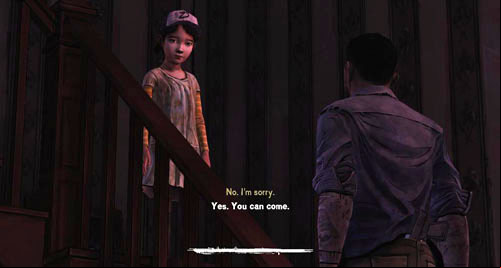 When you all begin to get going, Clementine will accost you - Chapter 4: Bedside Manor | Episode IV: Around Every Corner - Episode IV: Around Every Corner - The Walking Dead Game Guide