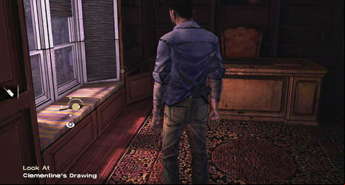 The most interesting thing in this room is Clementines drawing by the window (Look At: Clementines Drawing) - Chapter 4: Bedside Manor | Episode IV: Around Every Corner - Episode IV: Around Every Corner - The Walking Dead Game Guide