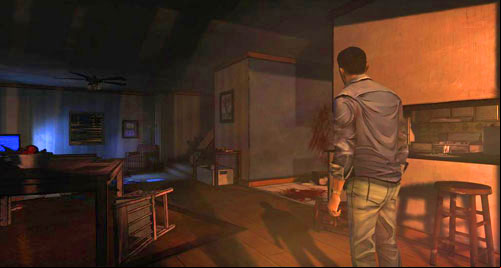 Near the glass door there is a Bowl of Fruit you can look at by the screen - Chapter 2: Adventures in Babysitting | Episode I: A New Day - Episode I: A New Day - The Walking Dead Game Guide
