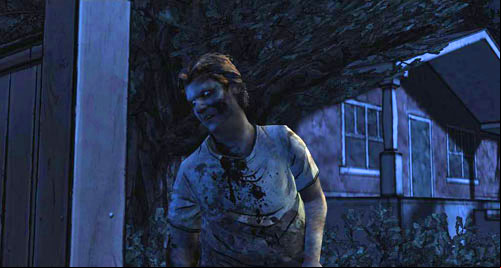 The further conversation will be taken over by Chet, who both Shawn and police officer are looking for - Chapter 3: In Your Charge | Episode I: A New Day - Episode I: A New Day - The Walking Dead Game Guide