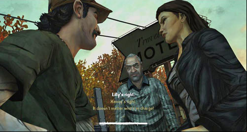 Yet, the second question will be extremely important - Chapter 2: Conversation Killer - Food problem | Episode II: Starved for Help - Episode II: Starved for Help - The Walking Dead Game Guide