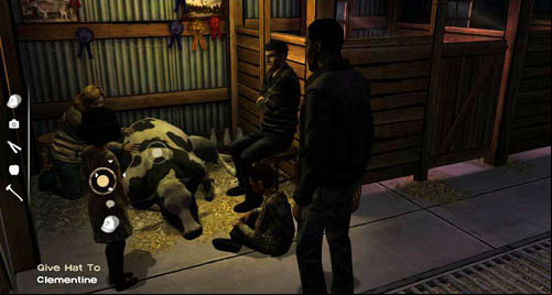 Inside you can look at the Cow and have a few conversations - Chapter 3: Thank you for shopping at Save Lots! - Mystery in the barn | Episode II: Starved for Help - Episode II: Starved for Help - The Walking Dead Game Guide