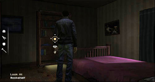 Next, leave the scene and open the Bedroom Door on the right to come in - Chapter 4: Guess Whos Coming to Dinner | Episode II: Starved for Help - Episode II: Starved for Help - The Walking Dead Game Guide
