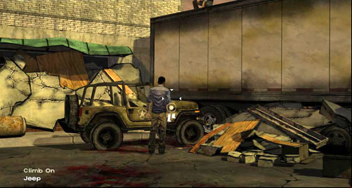 Then climb on the jeep - Chapter 1: Goodbye, She Quietly Says | Episode III: Long Road Ahead - Episode III: Long Road Ahead - The Walking Dead Game Guide