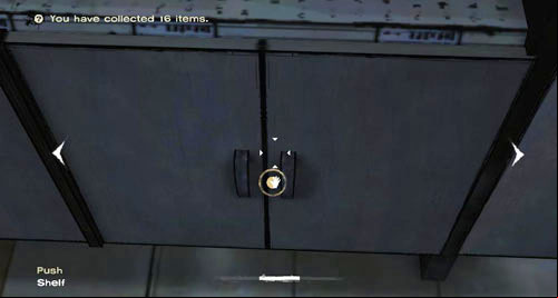 Take the item from the counter, and then quickly push the Shelf to open it - Chapter 1: Goodbye, She Quietly Says | Episode III: Long Road Ahead - Episode III: Long Road Ahead - The Walking Dead Game Guide