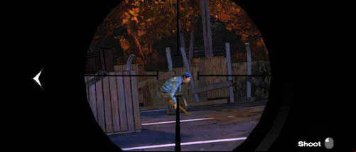 (4) After the cutscene lean out to the right - Chapter 3: Hit the Road | Episode III: Long Road Ahead - Episode III: Long Road Ahead - The Walking Dead Game Guide