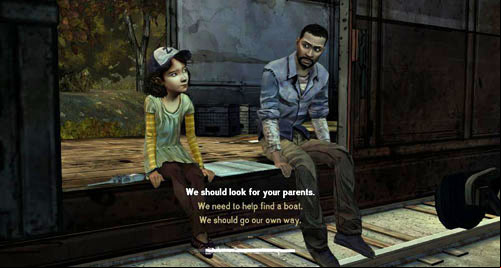 What you will do when you get to Savannah: Clementine will ask you the first question - Chapter 5: Handle It - Speaking with Clementine | Episode III: Long Road Ahead - Episode III: Long Road Ahead - The Walking Dead Game Guide