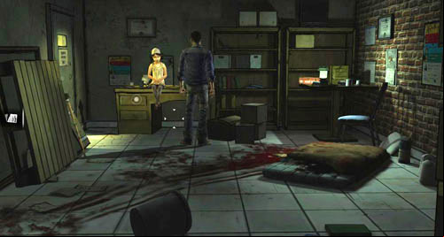 Open the left desk Drawer and search it - Chapter 5: Its Just One Bullet - The office | Episode I: A New Day - Episode I: A New Day - The Walking Dead Game Guide