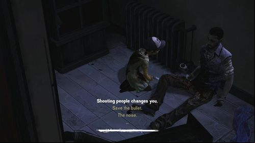 If you decided that Clementine should leave you, you will have to explain why you do not want her to shoot you - Chapter 7: Goodbye | Episode V: No Time Left - Episode V: No Time Left - The Walking Dead Game Guide