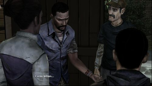 Notice: If you didnt tell that youre beaten, Christa (or another person who didnt know about it), notices the bite now and asks you about the situation (if you have no arm, the situation is the same) - Chapter 2: Gone | Episode V: No Time Left - Episode V: No Time Left - The Walking Dead Game Guide