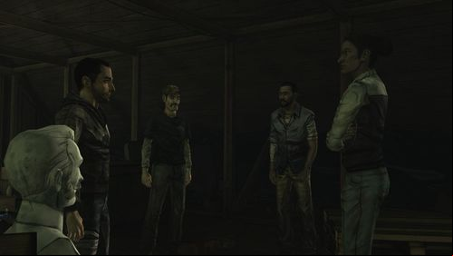 The group is in a sticky situation - they are on the attic, without possibility of leaving it - Chapter 3: Trapped | Episode V: No Time Left - Episode V: No Time Left - The Walking Dead Game Guide