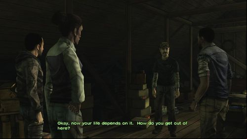The conversation again goes to the subject of getting out of the attic and Kenny will ask a clear question - Chapter 3: Trapped | Episode V: No Time Left - Episode V: No Time Left - The Walking Dead Game Guide