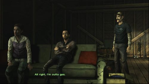 After a moment Kenny appears and asks to change him at the wall - Chapter 3: Trapped | Episode V: No Time Left - Episode V: No Time Left - The Walking Dead Game Guide
