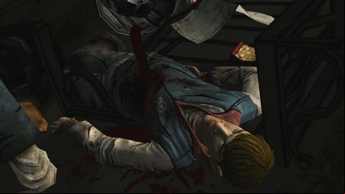 After a while Kenny gets to Ben - unfortunately, it turns out that the part of balcony has cut through himself - Chapter 4: The Neighbors | Episode V: No Time Left - Episode V: No Time Left - The Walking Dead Game Guide