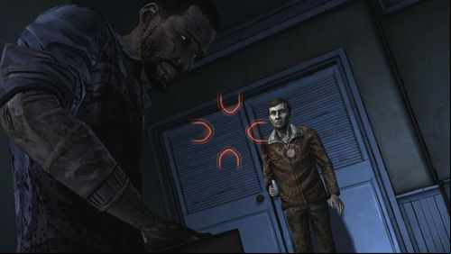 If you didnt manage to press him to the closet, Stranger will push and shoot - but you have one more chance - Chapter 6: The Stranger | Episode V: No Time Left - Episode V: No Time Left - The Walking Dead Game Guide