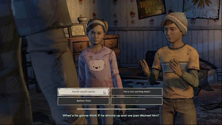 Finish the conversation with Kate, go back home and speak with the children about leaving this dangerous place - Chapter 1 - Southern Hospitality | Episode 3 - Episode 3: Above the Law - The Walking Dead: The Telltale Series - A New Frontier Game Guide