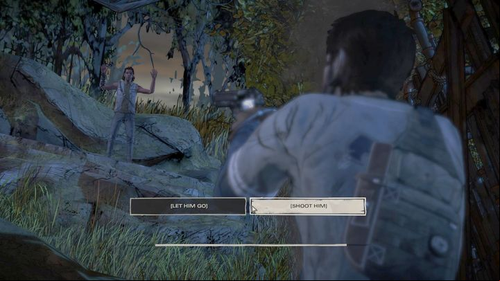 After a short monologue, youll face another determining choice - Chapter 2 - Unexpected Guests | Episode 1 - Episode 1: Ties that Bind - Part 1 - The Walking Dead: The Telltale Series - A New Frontier Game Guide