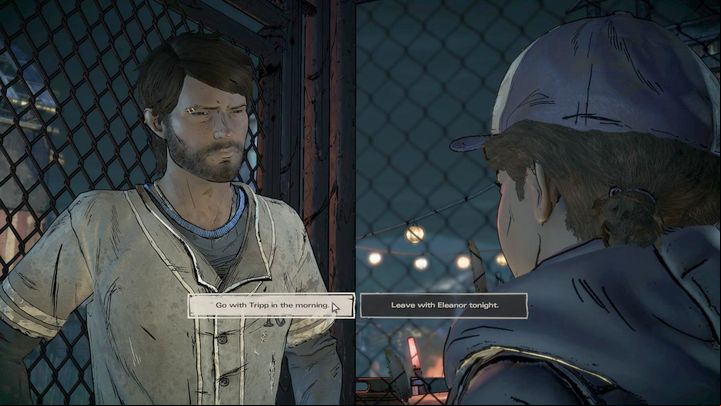 The fourth important choice is also Prescott-related and takes place after Clem shoots the arms dealer - Important choices | Episode 1 - Episode 1: Ties that Bind - Part 1 - The Walking Dead: The Telltale Series - A New Frontier Game Guide