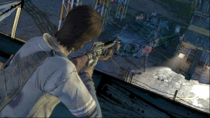After youve talked to Gabe, some visitors from New Frontier will knock on the towns gates, with a hostage, to make things interesting - Chapter 2 - Enemy at the Gates | Episode 2 - Episode 2: Ties that Bind - Part 2 - The Walking Dead: The Telltale Series - A New Frontier Game Guide