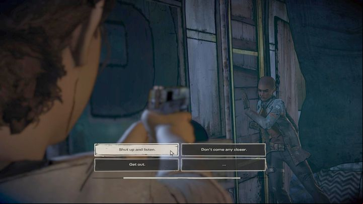 The chapter will begin with a short flashback - Chapter 5 - Rough Justice | Episode 2 - Episode 2: Ties that Bind - Part 2 - The Walking Dead: The Telltale Series - A New Frontier Game Guide