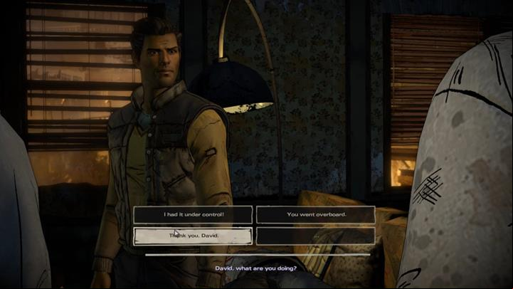 David disarms the woman and shoots the rising zombie - Chapter 2 - Promises and Lies | Episode 5 - Episode 5: From the Gallows - The Walking Dead: The Telltale Series - A New Frontier Game Guide