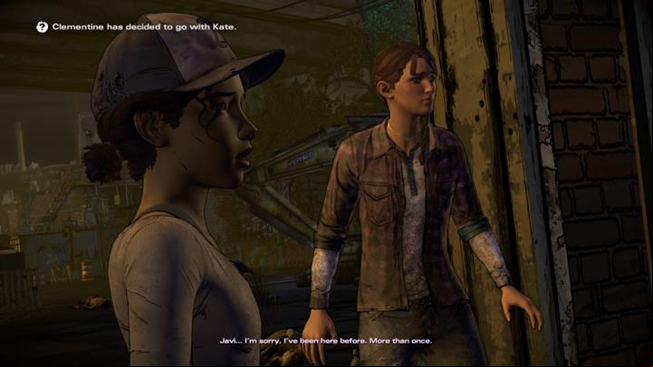 Clementine has decided to intervene by shooting David and stopping the fight - Chapter 3 - Family Values | Episode 5 - Episode 5: From the Gallows - The Walking Dead: The Telltale Series - A New Frontier Game Guide