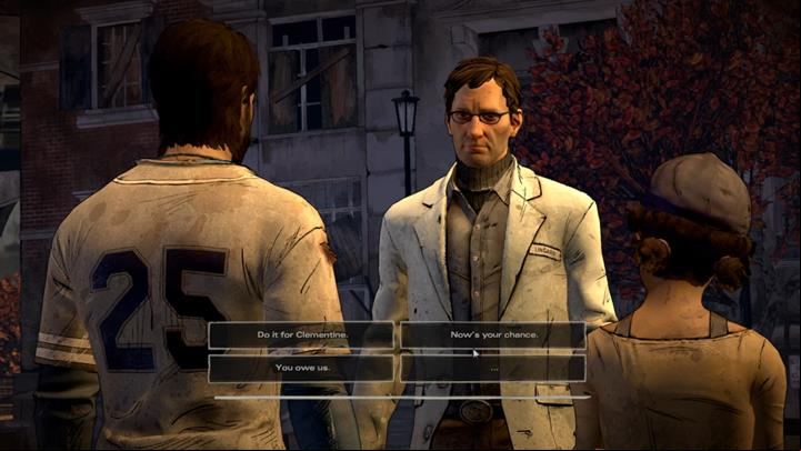 Opcja dialogowa - Chapter 5 - Second Chances | Episode 5 - Episode 5: From the Gallows - The Walking Dead: The Telltale Series - A New Frontier Game Guide