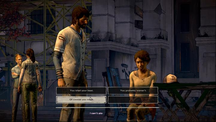 Javi is helping Clementine in getting her hair cut - Chapter 6 - The Dawn Breaks | Episode 5 - Episode 5: From the Gallows - The Walking Dead: The Telltale Series - A New Frontier Game Guide