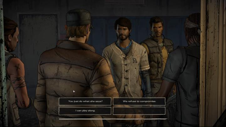 The choice marks the end of the flashback - you are back in jail - Chapter 1 - Faces in the Crowd | Episode 4 - Episode 4: Thicker than Water - The Walking Dead: The Telltale Series - A New Frontier Game Guide