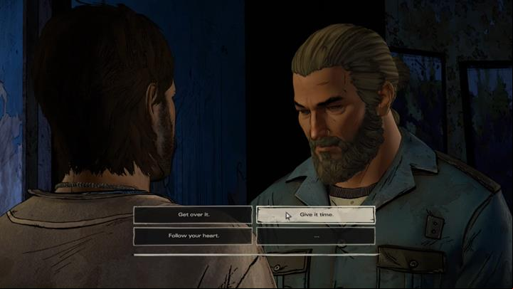 After a moment, Tripp will bend your ear and tell you about his argument with Eleanore - Chapter 2 - Across the Water | Episode 4 - Episode 4: Thicker than Water - The Walking Dead: The Telltale Series - A New Frontier Game Guide