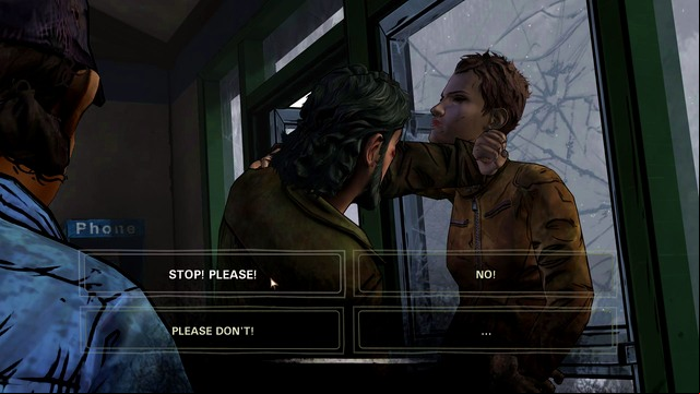 Kenny fighting with Jane - Chapter 9 - Cold and Alone | Episode 5: No Going Back - Episode 5: No Going Back - The Walking Dead: Season Two Game Guide