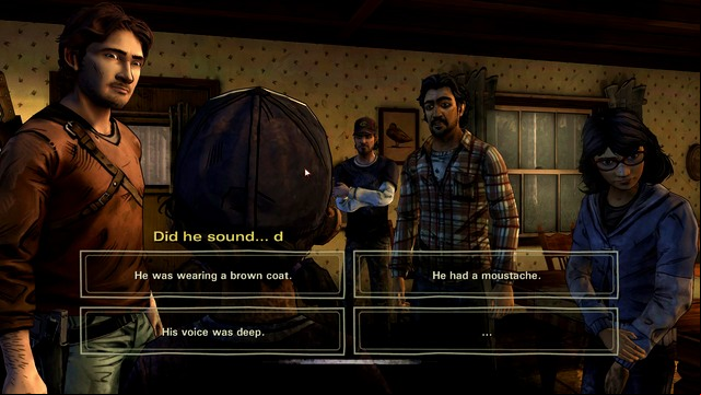 Giving the description of the stranger - Chapter 3 - Departure | Episode 2: A House Divided - Episode 2: A House Divided - The Walking Dead: Season Two Game Guide