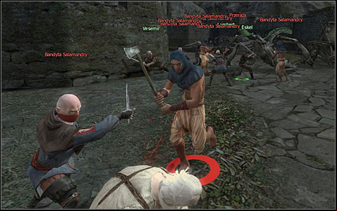 First help your mates to get rid of the bandits - Battle the frightener | Walkthrough - Prologue - The Witcher Game Guide & Walkthrough