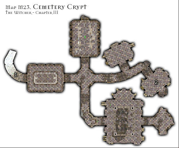 1 - Map M23 - Vizimas Cemetery Crypt | Walkthrough - Maps | Chapter III - The Witcher Game Guide & Walkthrough