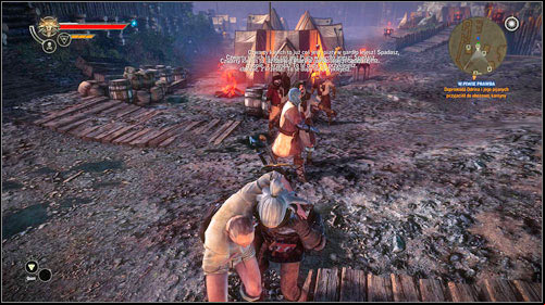 Pick up the drunkard and take him to the gate (M25, 11) - a guard will stop you - In Cervisia Veritas - Main missions - The Witcher 2 Assassins of Kings Guide
