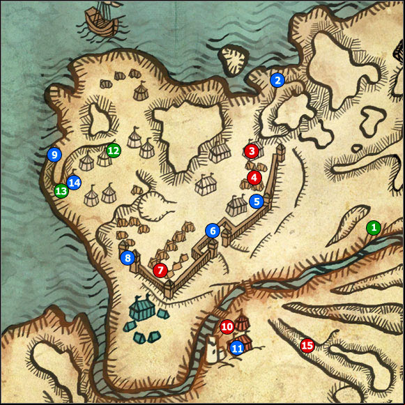 1 - M19 Henselts camp; M20 Old tower basement - Maps - The Witcher 2 Assassins of Kings Guide